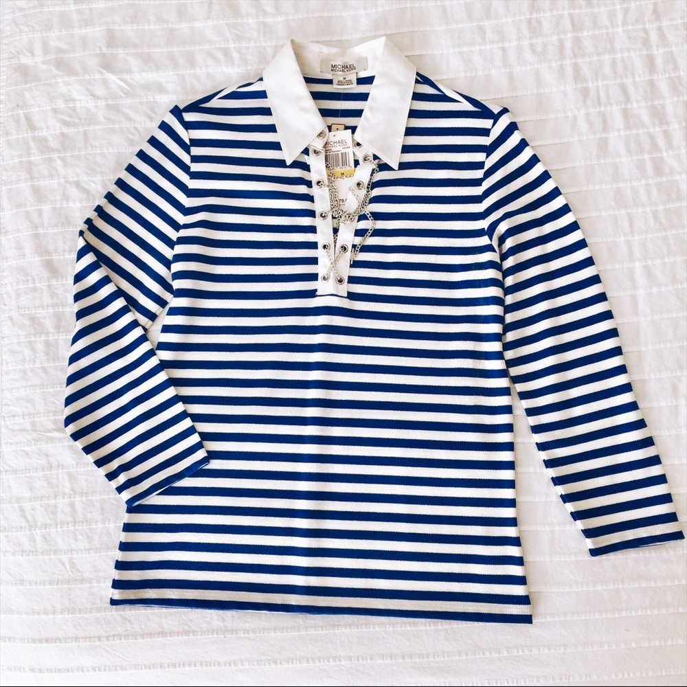 NWT Michael Kors Striped Top